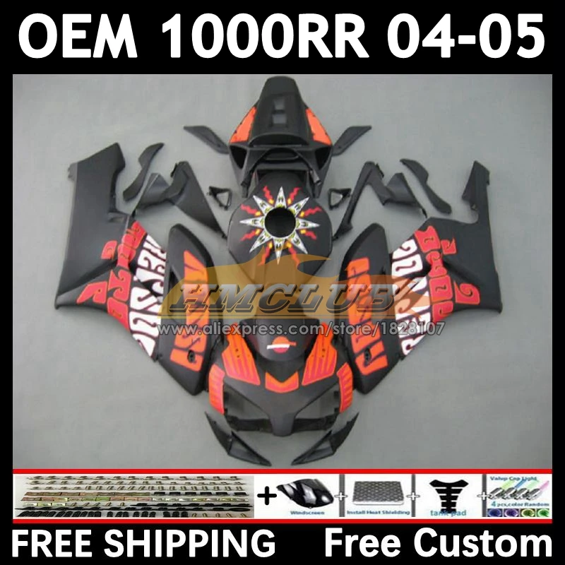 Injection Fairing For HONDA matte repsol CBR 1000RR 1000CC CBR1000 RR CBR 1000 CC RR 75No.4 CBR1000RR 04 05 2004 2005 OEM Body