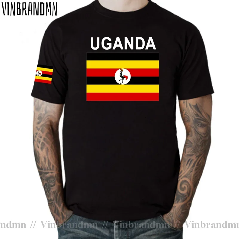Uganda Ugandan men t shirts 2021 jerseys nation team tshirt 100% cotton t-shirt gyms clothing tees country sporting flags UGA