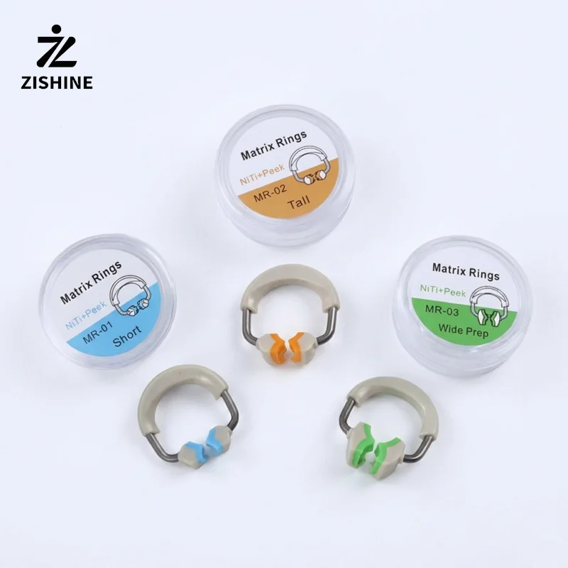 Dental Sectional Matrix System Rings NiTi Matrix Clamping Ring PEEK Silicone Tips for Tooth Filling Restoration Dental Materials