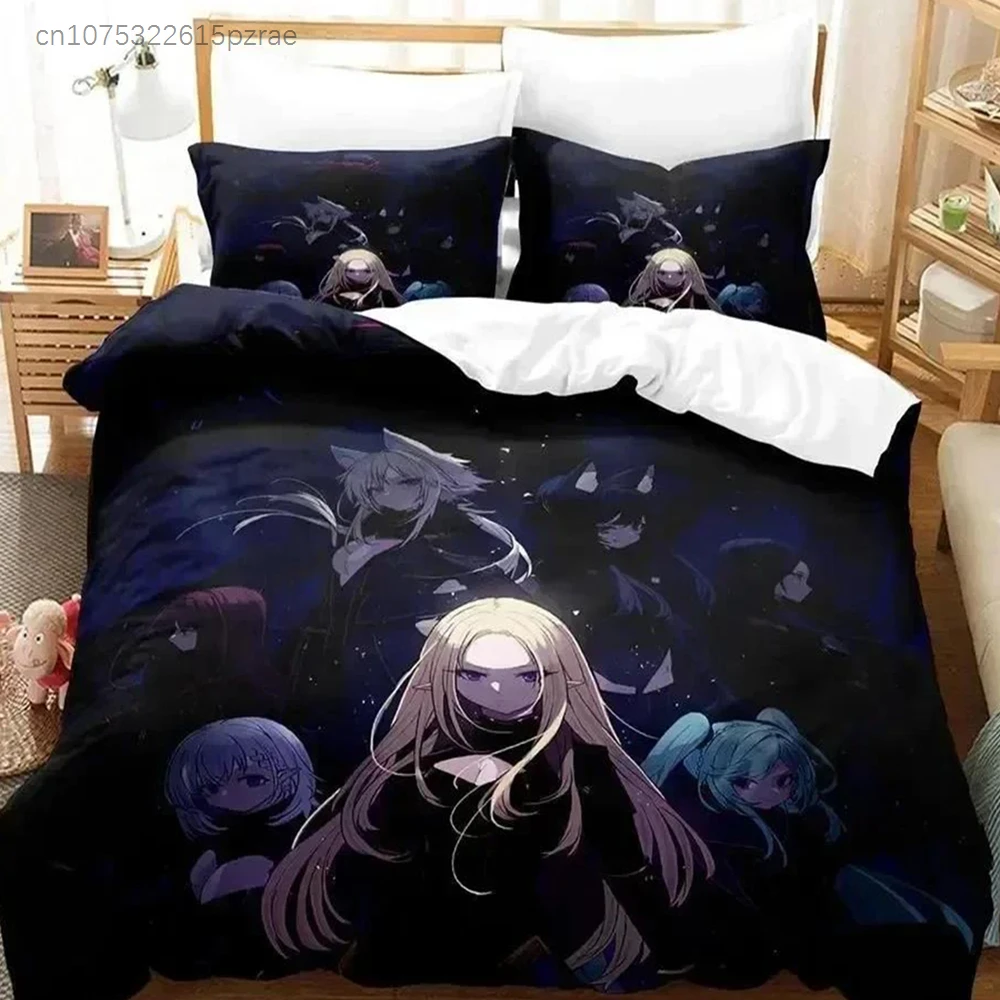 Anime Eminence In Shadow Bedding Set Printed Bed Set With Pillowcase Duvet Cover Soft Queen King Size Bedclothes Home Kids Adult