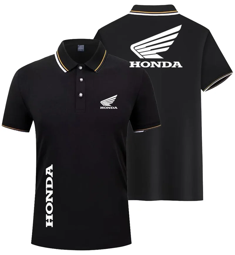 

Summer 2025 Tops Men's And Women's Short-Sleeved Polo Shirts Honda Racing Motorcycles POLO Shirts Printed Motorcycle Tops