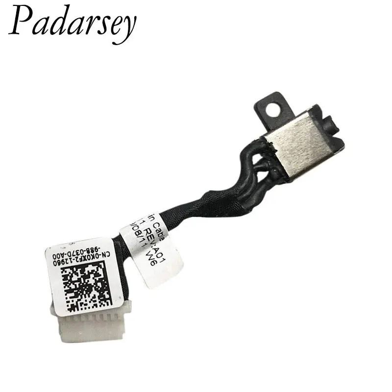 Padarsey dellのinspiron 14-5485 5488 5498 5598のvostro 5481 5581 V5481 V5581 0K0XF2 K0XF2 ac dc電源ジャックプラグ