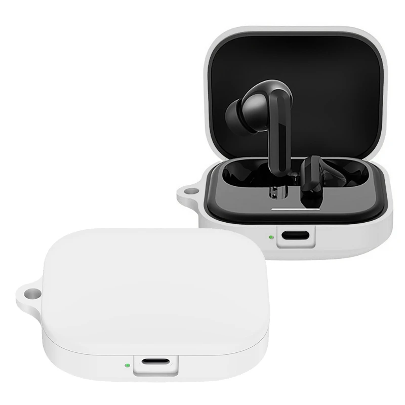 Capa silicone para Redmi Buds 5 Earbuds Capa protetora flexível com chaveiro