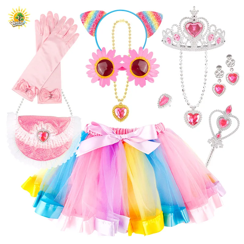 Costume de cosplay princesse magique pour enfants, jupe Everak de luxe, dessin animé, accessoires de anciers, Halloween, filles, offre spéciale