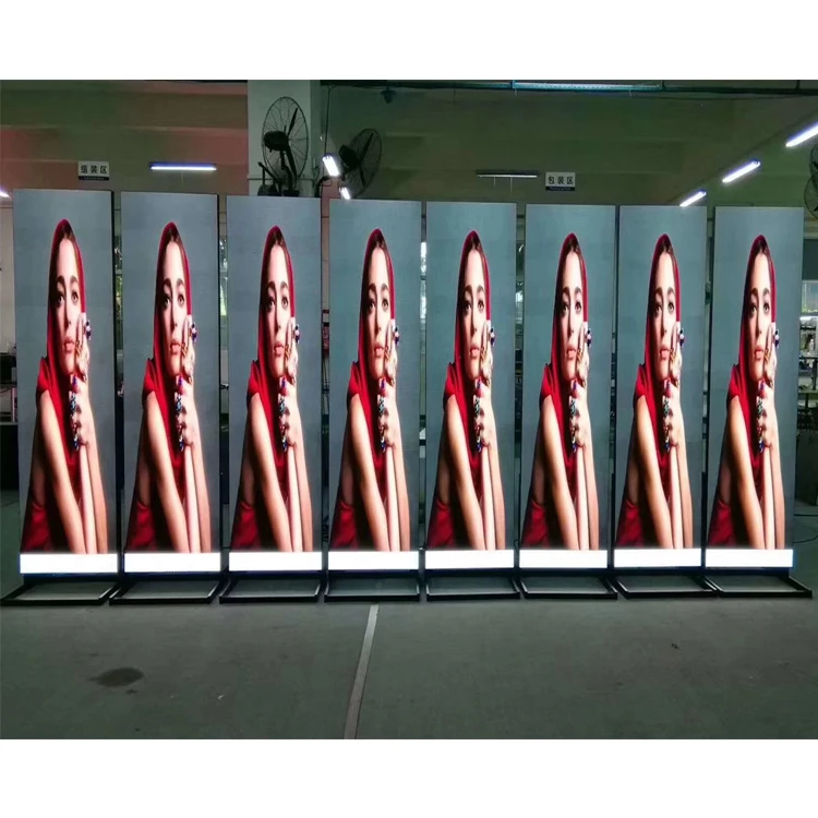 Portable Indoor Digital LED Display P1.53 P2.5 Mirror Poster Screen 4G Wifi USB Connection Standalone or Flooring Option - view 4