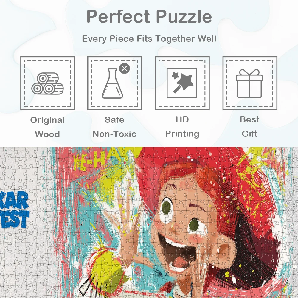 بيكسار رسمت مع جيسي بانوراما الألغاز ألعاب شخصيات ديزني الكلاسيكية والألغاز 108/200/300/500/1000/1500 قطعة لتقوم بها بنفسك لغز