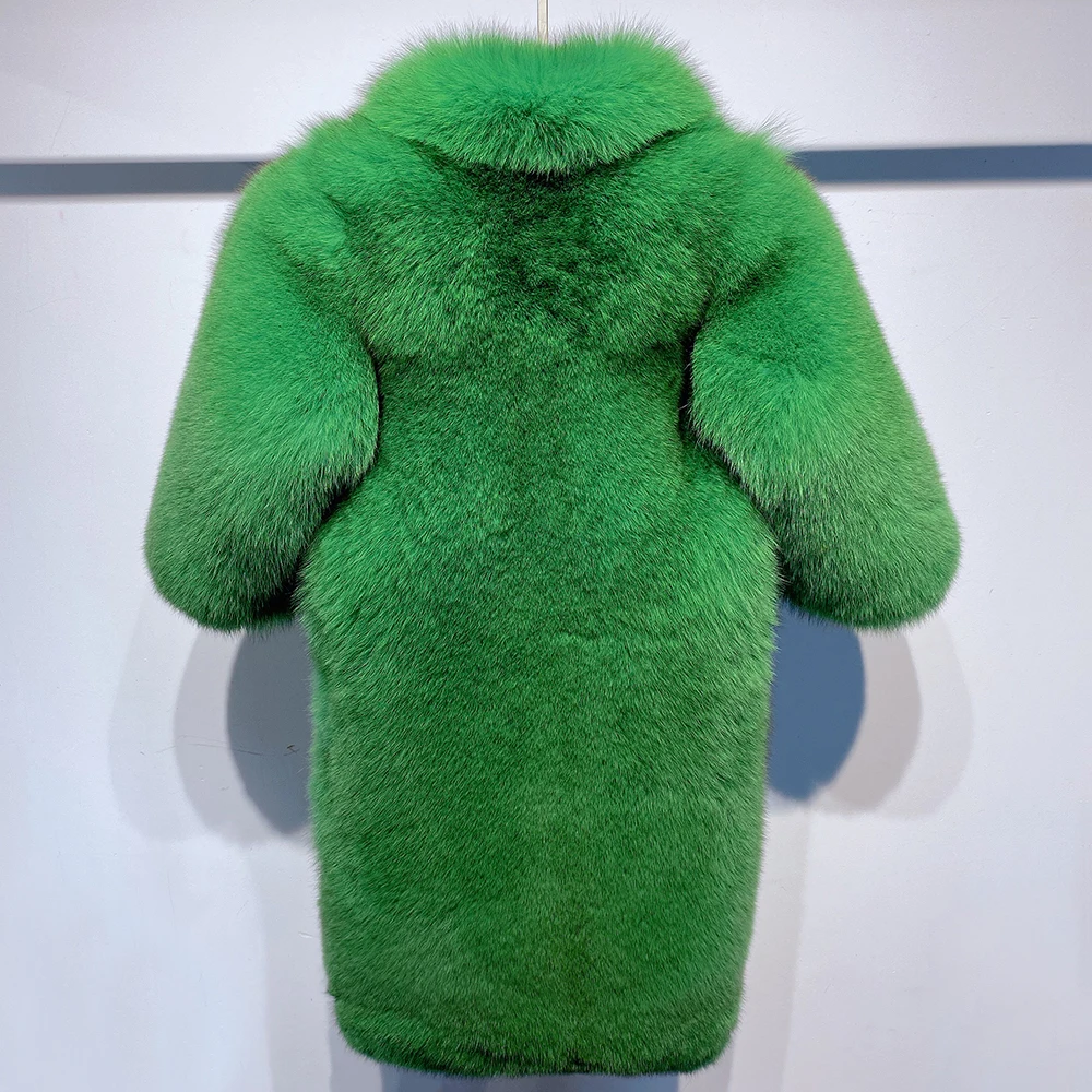 Child Fur 2022 High-Quality Custom Winter Fashion Children Long Warm Fox Fur Coat