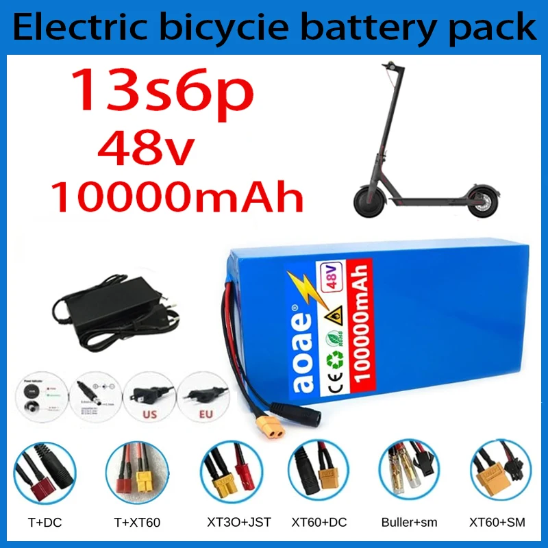 48V 13s6p Original Lithium Battery Pack 48v 100000mAh 2000W Citycoco Motorized Scooter Batteries Built in 50A BMS+chargerr