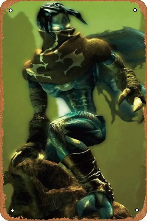 1 Uds. Juego de vídeo, Legacy Of Kain: Soul Reaver, letrero de estaño de Metal, decoración del hogar, Bar, cafetería, Club, decoración de pared, letrero Retro Vintage 8x1