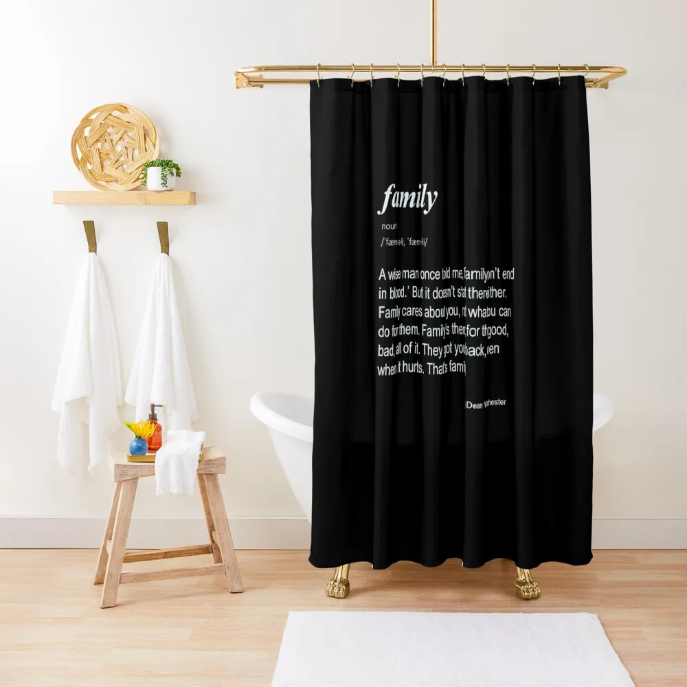 

Family don't end in blood Shower Curtain Bathroom Box Shower Bathroom Set For Bathroom Anime Curtain