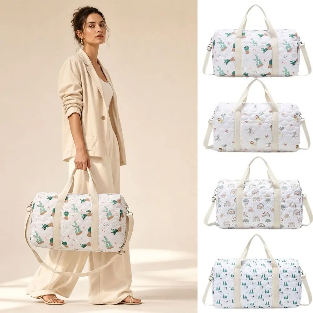 New Quilted Duffle Bag for Women Large Capacity Lightweight Baby Diaper Bag Multifunctional Portable Gym Bag Outdoor Sports