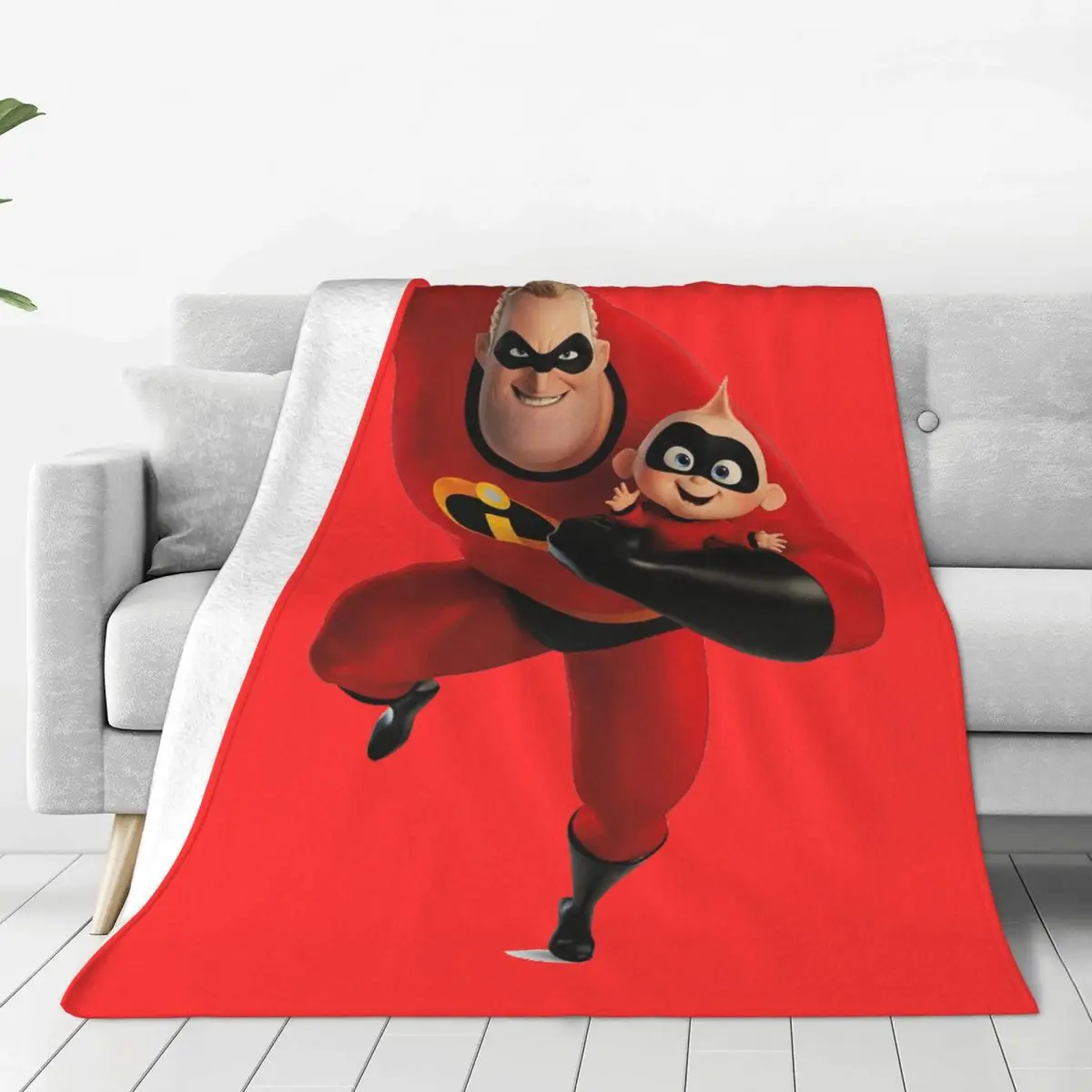 

Custom The Incredibles Bob Parr Blanket Warm Fleece Soft Flannel Throw Blankets for Bedroom Couch Car Spring Autumn