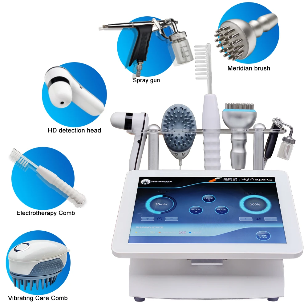 

CE Approve 5 in 1 Forllicle Analyzer 2 HD 15.6 Inch Screen Hair Analysis Treatment for Hair Loss Massager Growth Scalp Machine