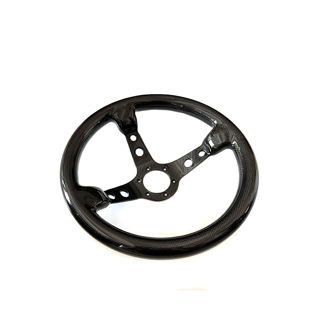 Black Racing Sport Carbon Fiber Type 320MM Carbon Steering Wheel For Car