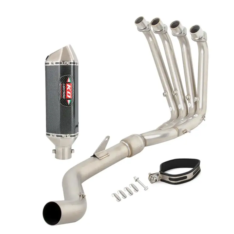 Complete Exhaust System For QJMOTOR QJ800GS-G SRK800RR 2023 Motorcycle Slip On Front Link Pipe 51mm Muffler Escape Silencer image 5