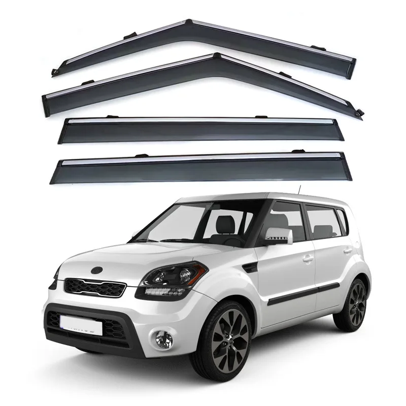 

Specially used for Kia Soul/Seoul rain or shine protection Kia Soul thickened injection molded car window rain deflector
