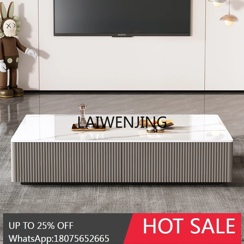 

rock slab coffee table living room home premium floor TV cabinet combination