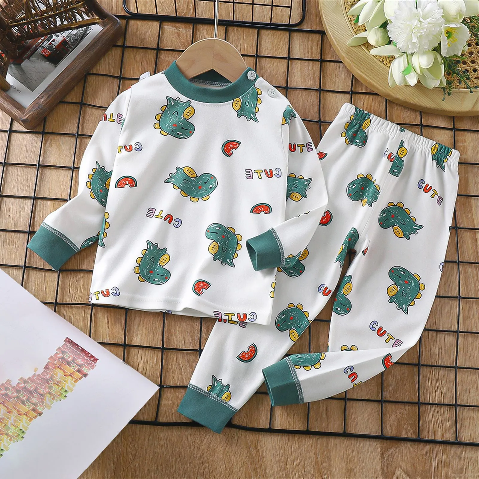 Children's Underwear Set Autumn Winter Christmas Pajamas for Kids Cartoon Boys Girls Sleepwear Toddler Pijama Sets Baby Clothes