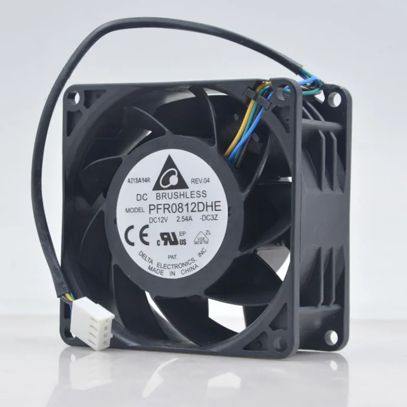 New CPU Fan For Delta PFR0812DHE 12V 2.54A 8038 8cm 4-wire Electric Motorcycle Power Booster Violent Fan