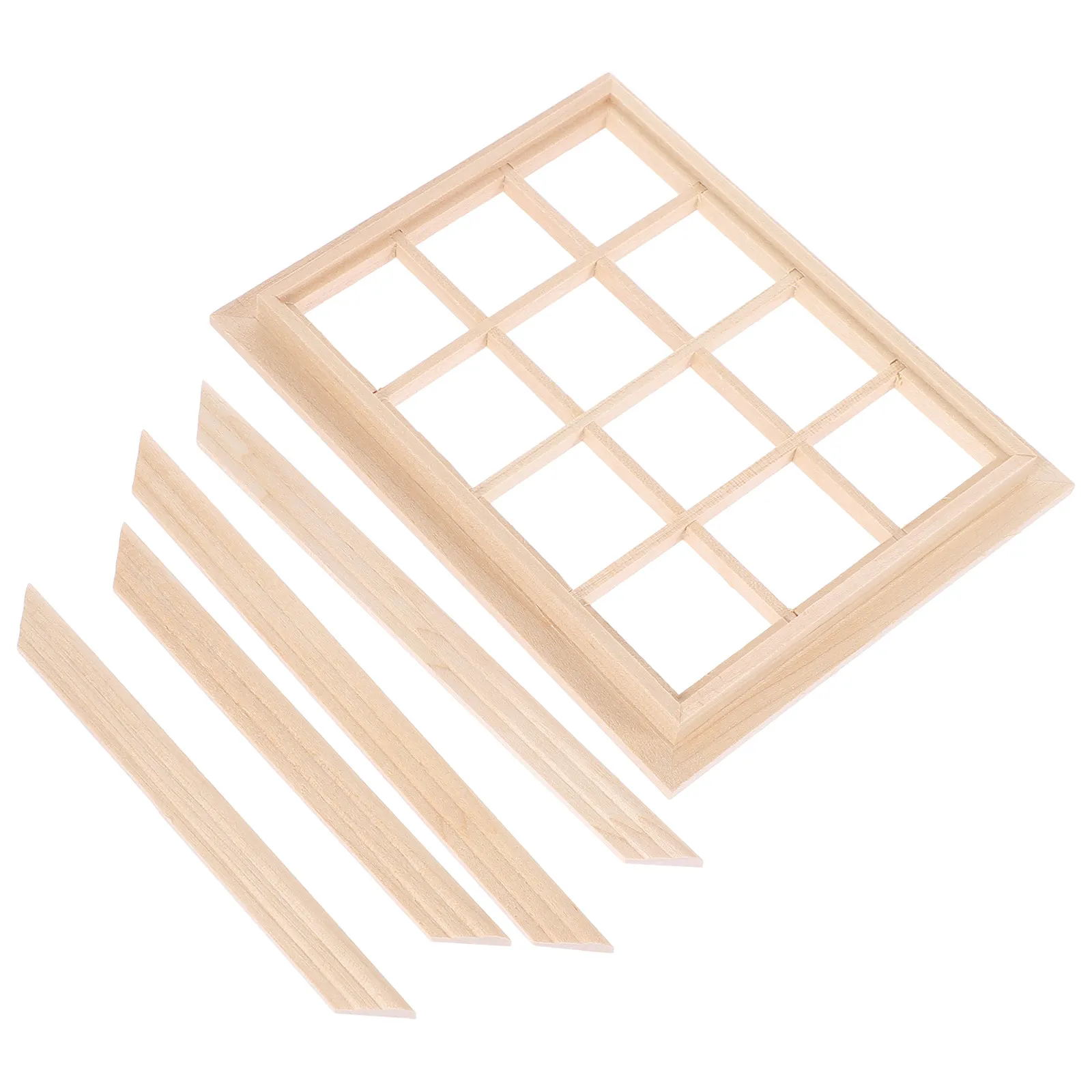 

Miniature Wooden Window 1 12 Scale Mini Furniture Miniature House Accessories Realistic Window Frame Decor Mini Furniture