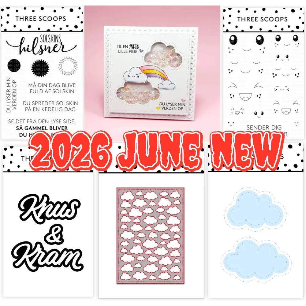 Novos Cortadores de Metal para Scrapbooking DIY, Artesanato, Álbum de Fotos, Decoração Artesanal - Coleção Glade Ansigter Junho 2026