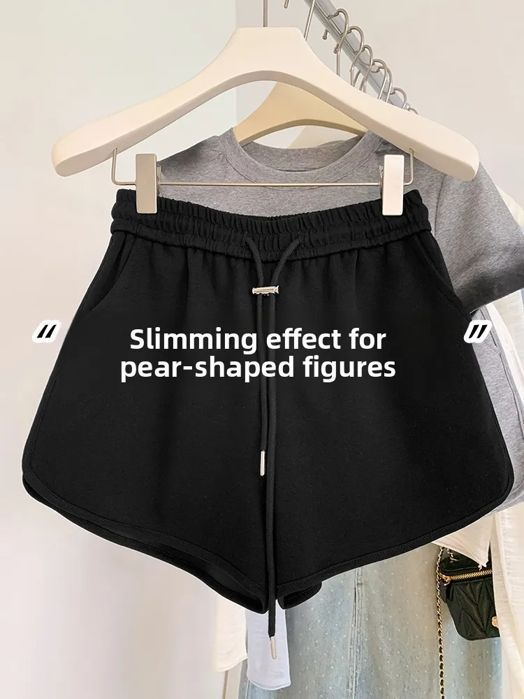 

Спортивные брюки Bla Dstring, женские весенне-осенние брюки с эластичной резинкой на талии для бега, широкие брюки с высокой талией, прямая трубка