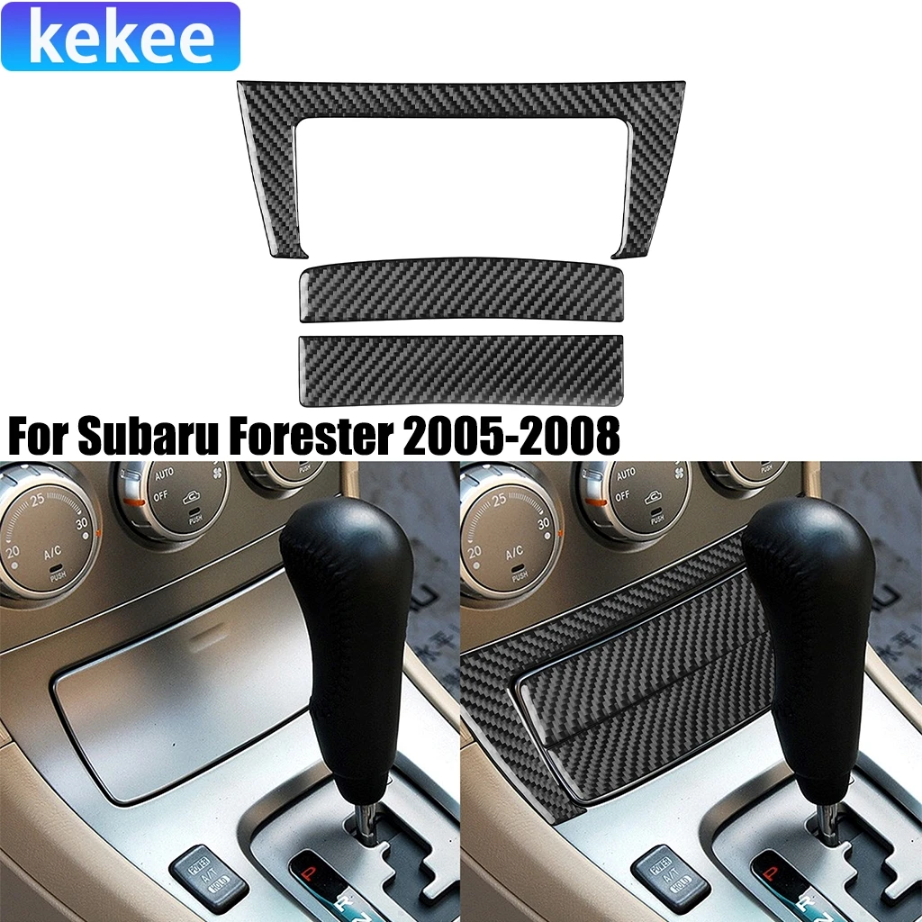 

For Subaru Forester 2005-2008 Carbon Fiber Center Console Ashtray Decorative Panel Interior Car Accessories Cover Stickers Trim