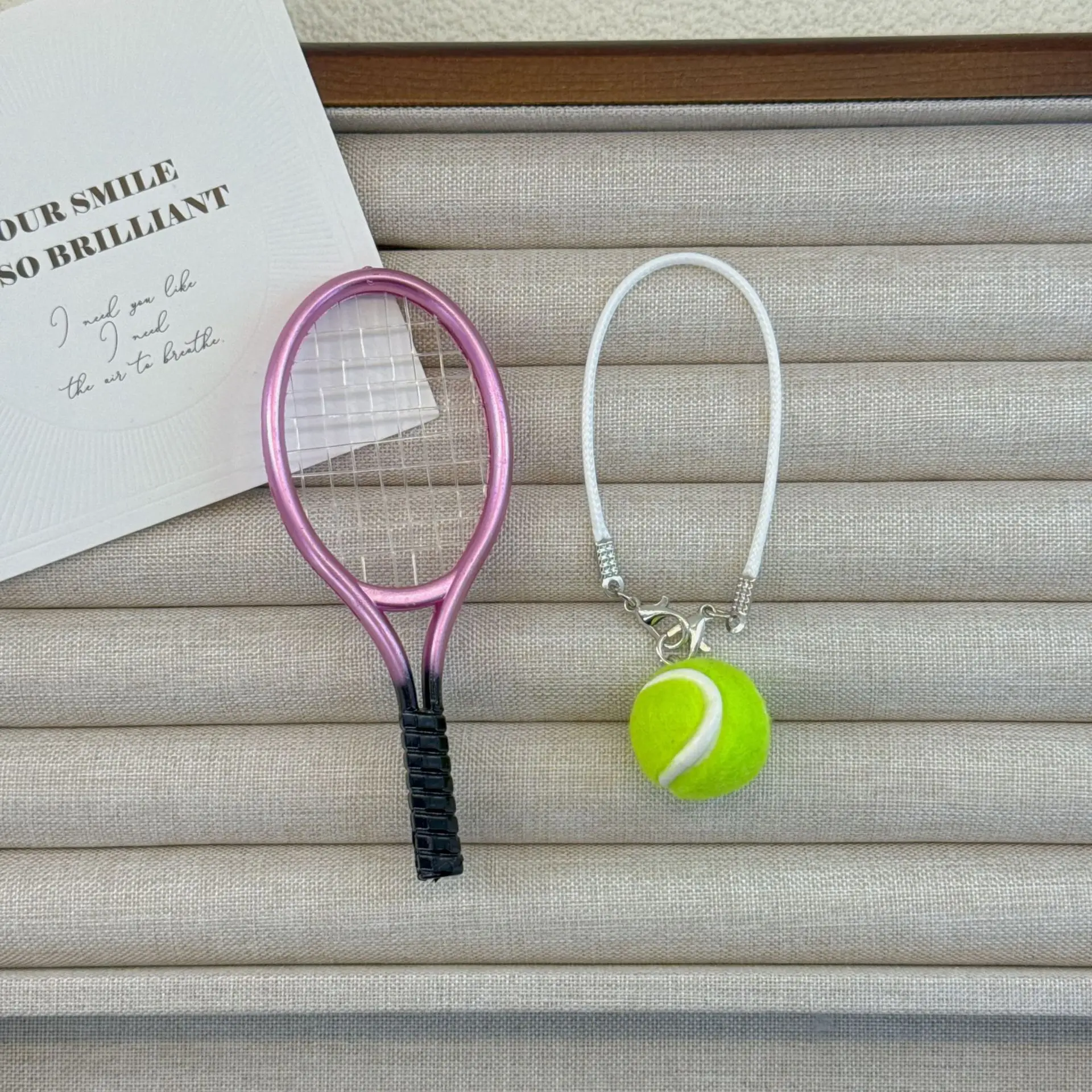 For Labubu Cartoon Mini Pin Pendant Model Tennis Baseball Badminton Decoration Paired with Tennis Set Accessories Keychain Gift