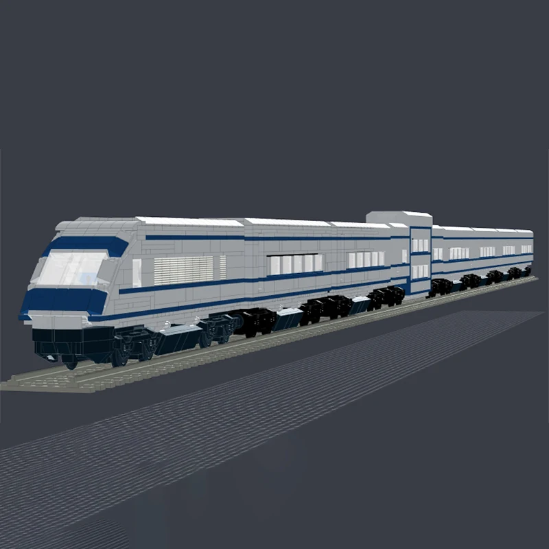Bloques de construcción de tren para coche de pasajeros de alta velocidad, ferrocarril urbano, modelo de tecnología, juguetes de ensamblaje, juegos DIY, regalos de Navidad para niños