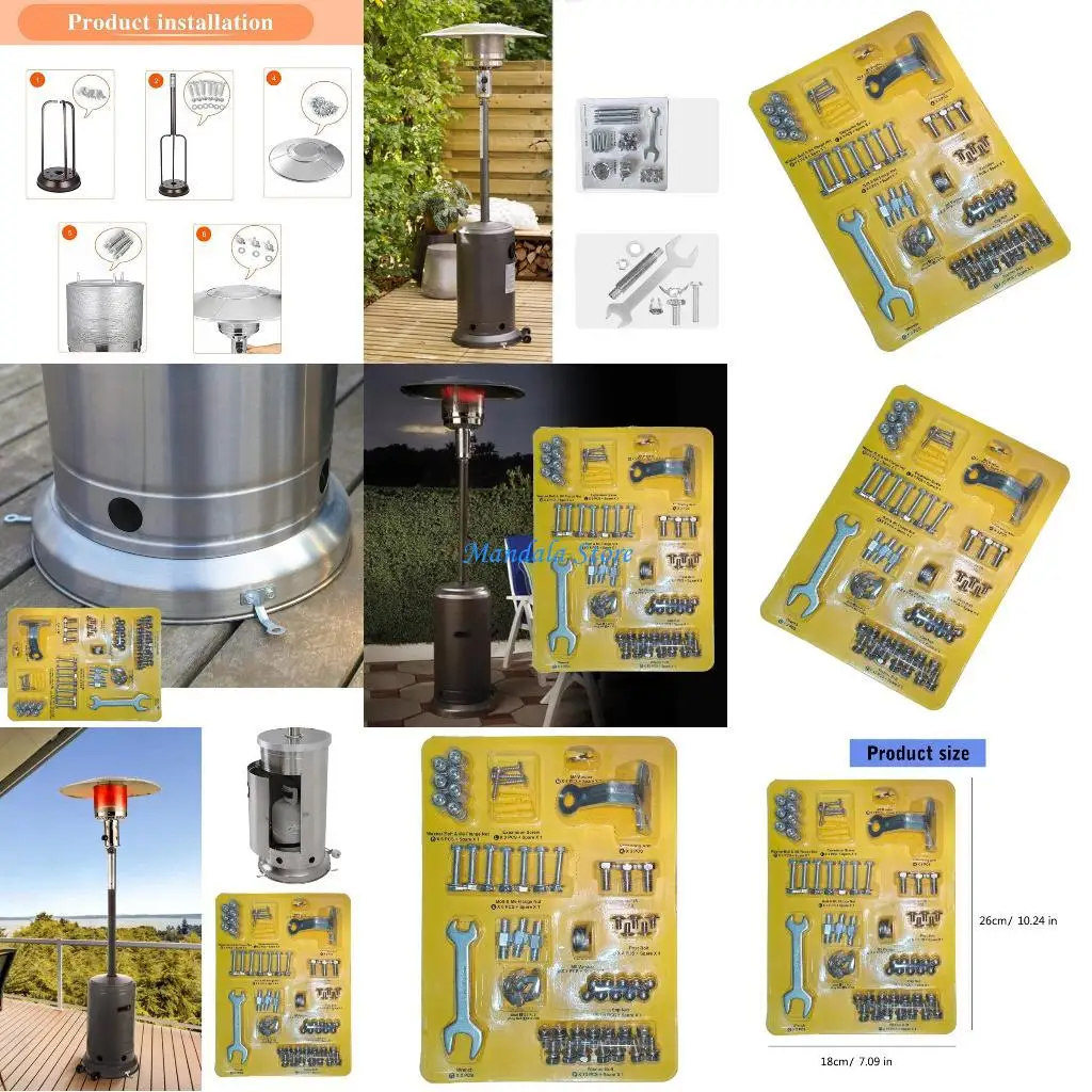 

U2JC Outdoor Heater for Patio Heater Replacement Part Bolt Nut Set Patio Heater