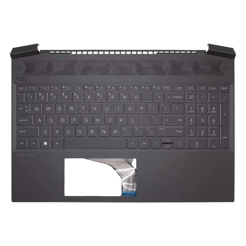 

New US Keyboard For HP Pavilion 15-EC TPN-Q229 L72599-001 Palmrest Upper Cover Top Case Laptop Keyboard NO Backlight