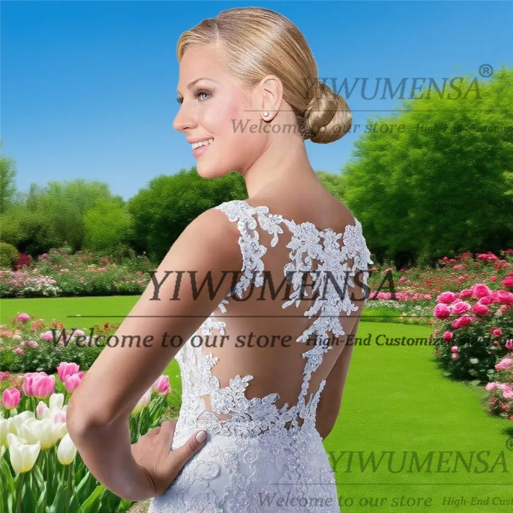 ชุดแต่งงานเกาะอกประดับลูกไม้หรูหราสำหรับเจ้าสาว แต่งคริสตัลและลูกปัดแบบสั่งตัดทรงเมอร์เมด ชุดเจ้าสาว Vestido De Novia