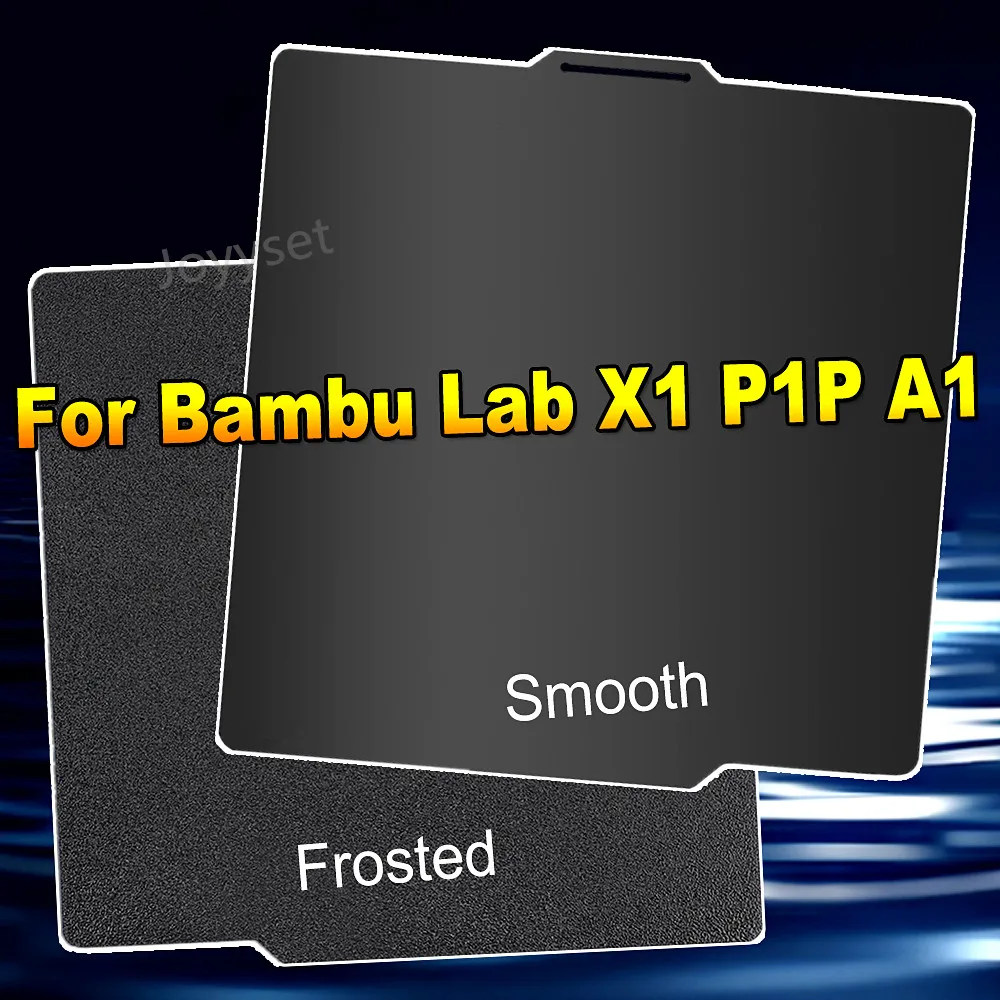 

Лист из углеродного волокна P1P PEI для Bambu Lab X1, гладкая черная сборная пластина, детали для 3D-принтера, текстурированная пластина с теплой поверхностью для Bambulab A1 P1S