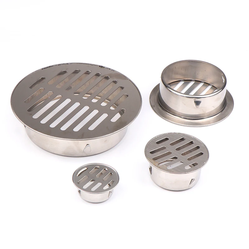 Floor Drain 50/70/110MM Stainless Steel Balcony Drainage Roof Round Floor Drain Cover Rain Pipe Cap Drain Pipe Floor Drain