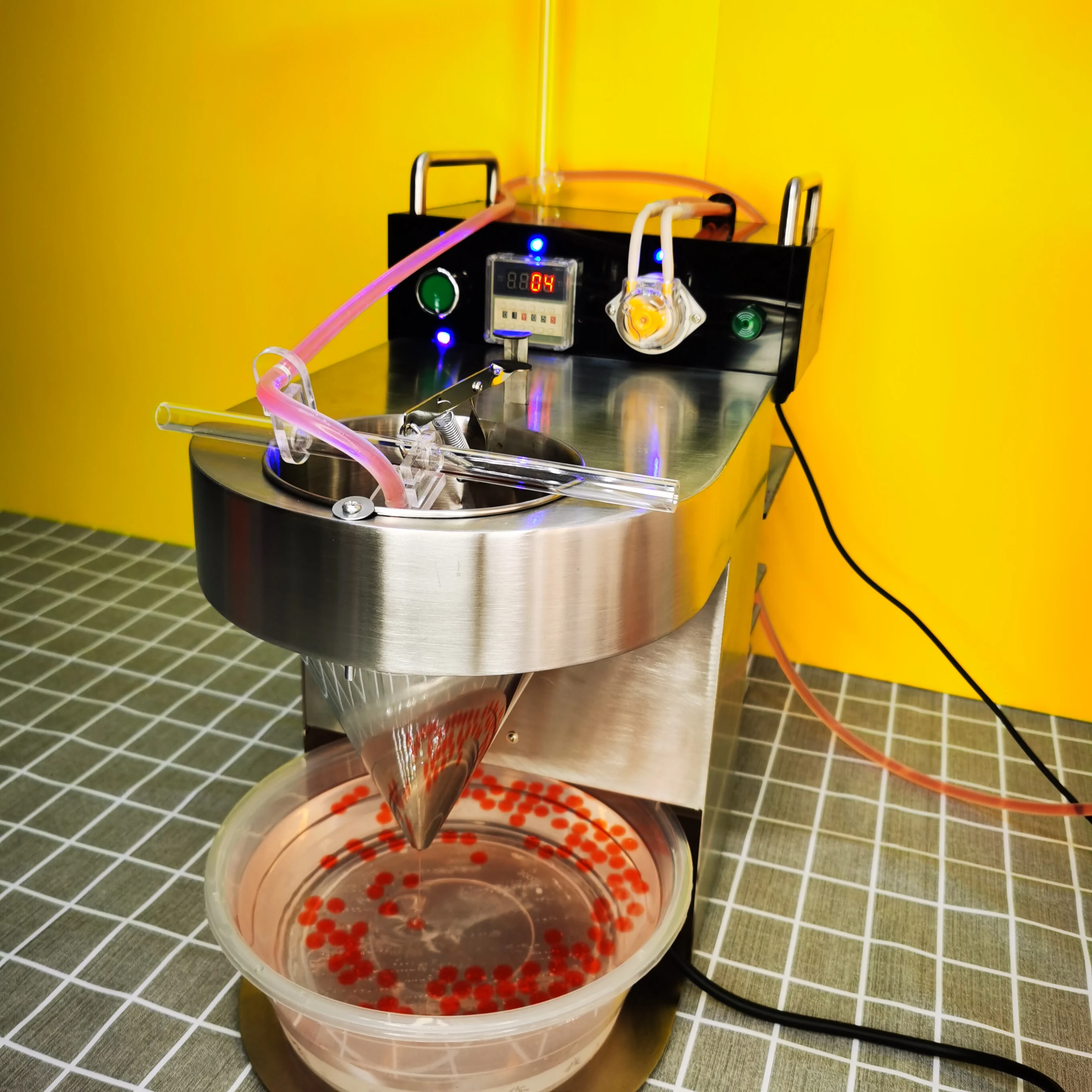 Electric Bursting Juicy Ball Bubble Tea Popping Boba Making Machine / Auto Taro Ball Bursting Boba Popping Pearls Maker