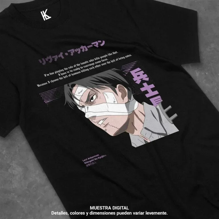 

Remera de Levi Ackerman V16 Vintage Special Unisex T-shirt Anime Shirt,Soft Tee All Size