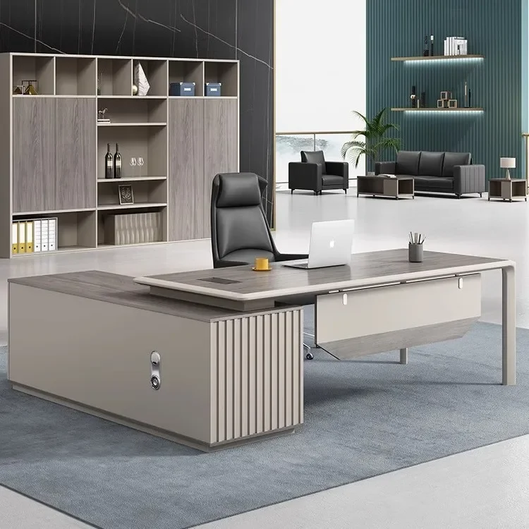 Boss President Simple Modern Class Desk Atmospheric Commercial Light Luxury Style Office Desk and Chair Combination