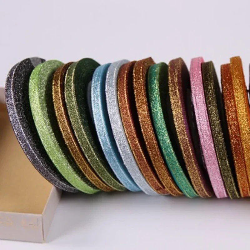 22meters/roll Wide 6mm Glitter Silver/Golden Onion Ribbon for DIY Bow Crafts Christmas Party Clothing Hat Decoration Accessories