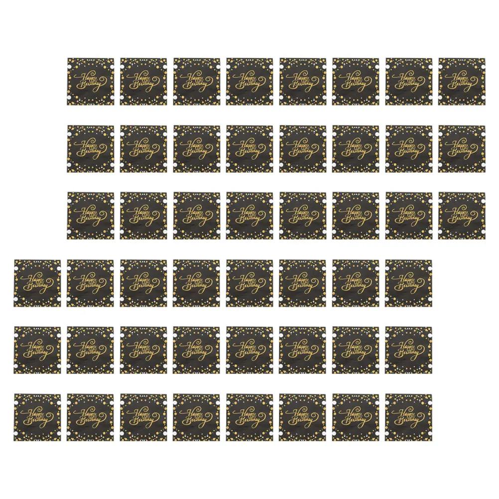 

60pcs Paper Napkins Decorative Printed Birthday Party Supplies Cocktail Dessert Dinner Soft Foldable Portable Happy