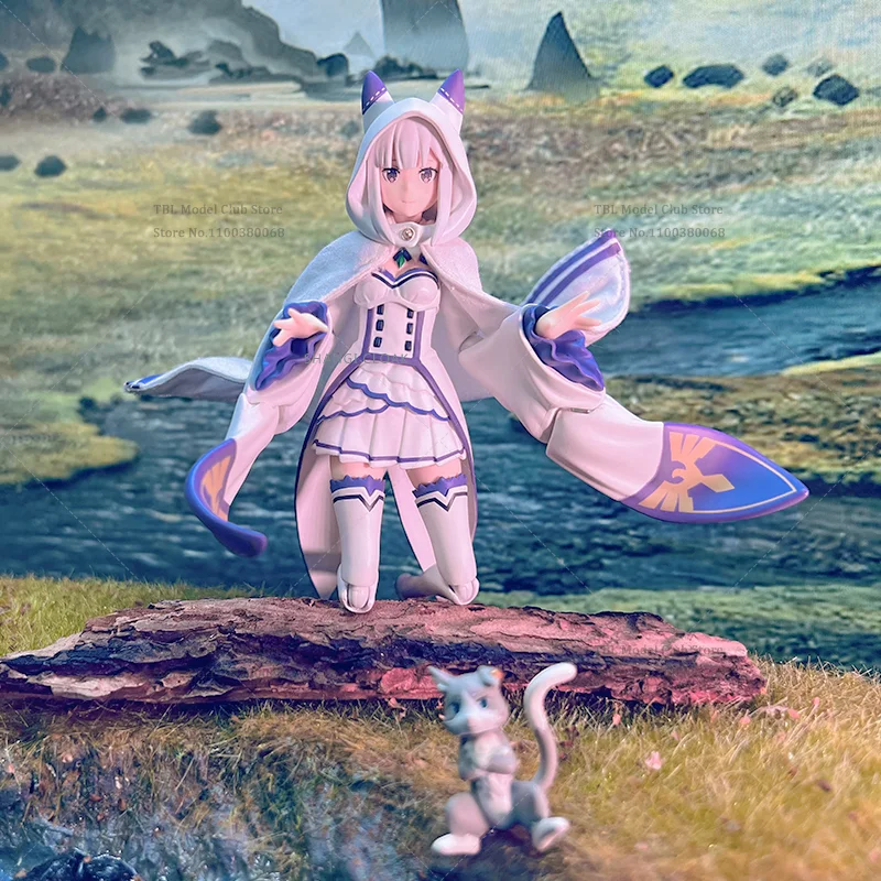 1/12 مقياس الملابس النسائية كيب إعادة الحياة بدء من صفر إميليا قزم انمي ياباني ل فيجما 6 بوصة عمل الشكل الجندي #5