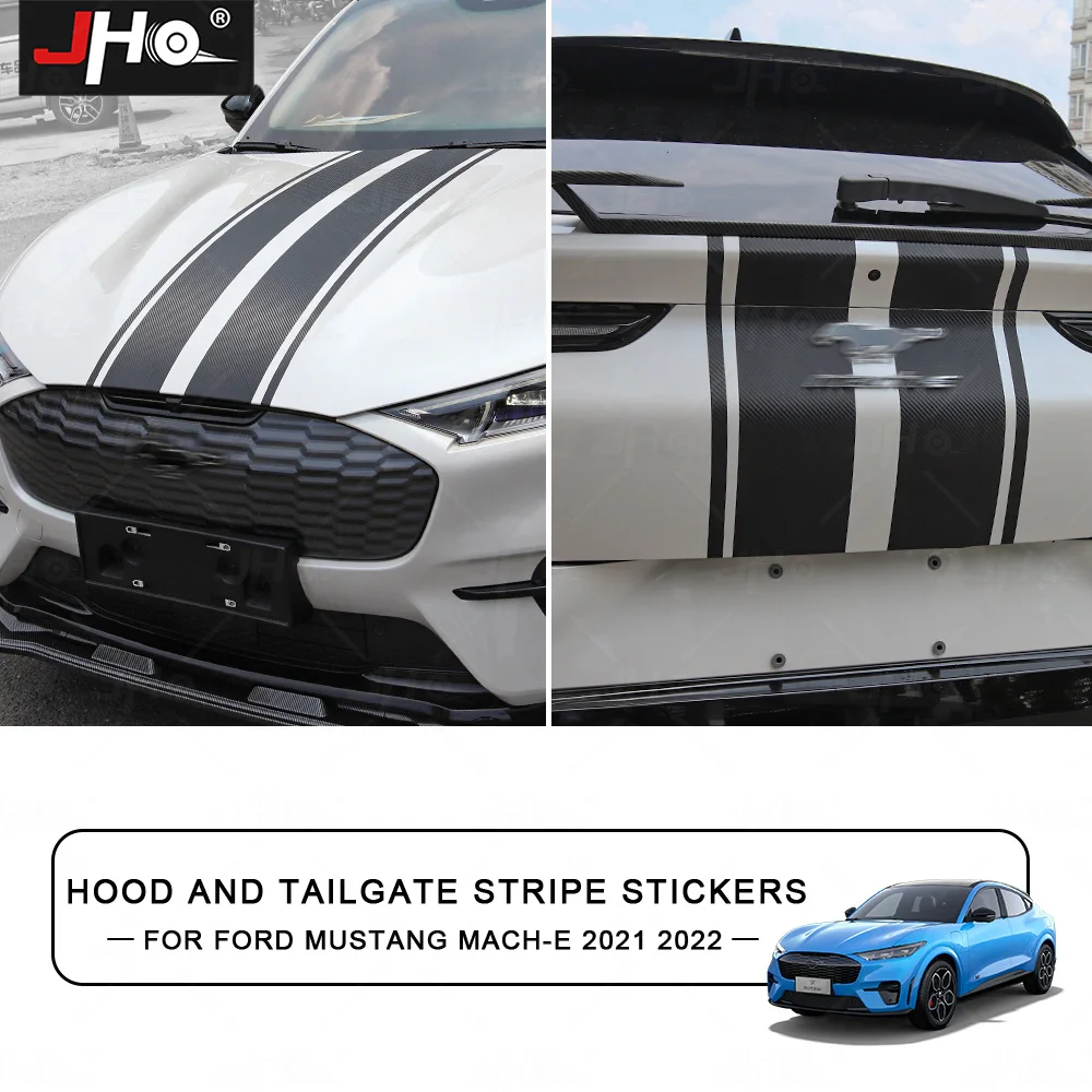 Car Sticker Hood Bonnet Rear Tail Body Stripe Vinyl Decal for Mustang Mach E 2022 2023 Exterior Accessories