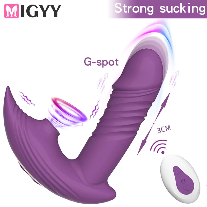 Vibratore telescopico Dildo clitoride succhiare vibratore giocattoli del sesso per donna mutandine indossabili stimolatore della Vagina Wireless