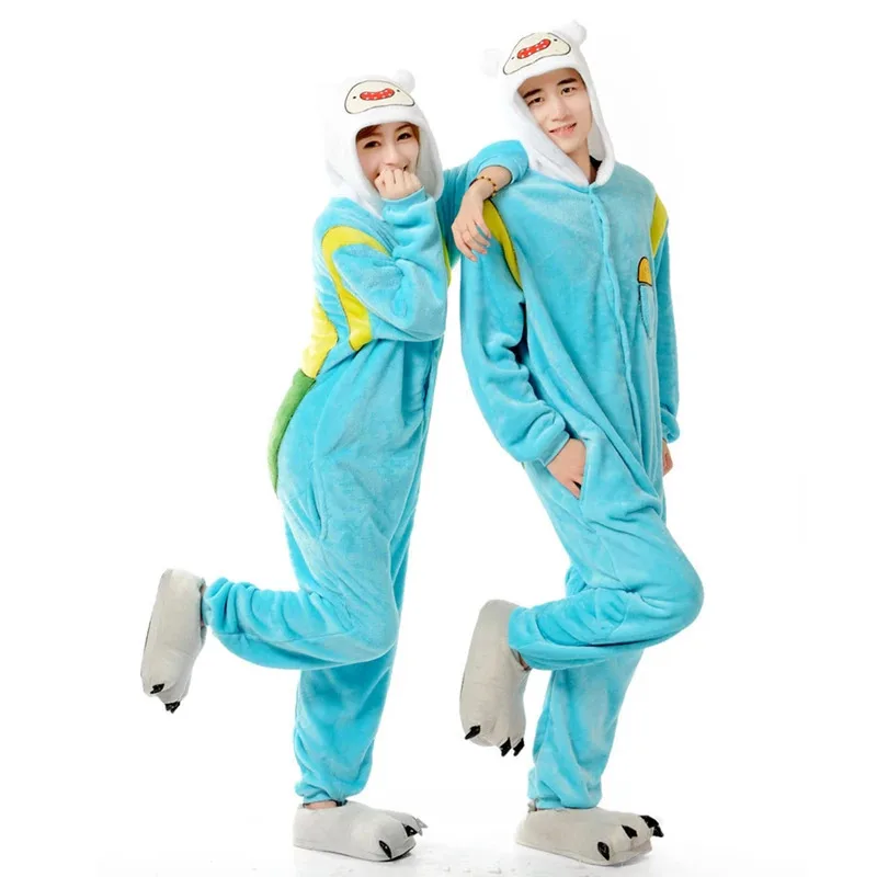 Flanella Anime Onesies Indumenti da notte da donna Adulti Uomo Manica lunga Pigiama intero Set Costumi cosplay per le vacanze di Natale di Halloween