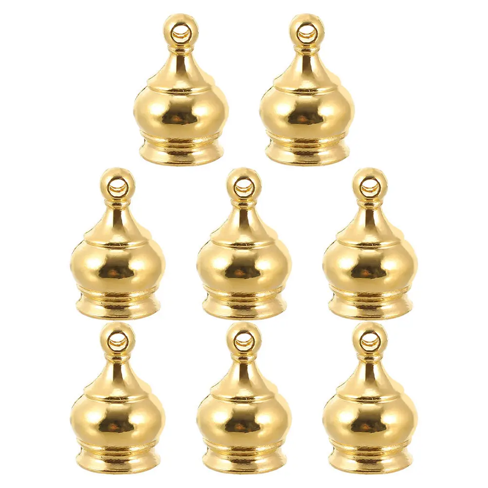 

8Pcs Lamp Shade Finial Caps Decorative Screw Toppers M10x1 Thread for Bed Post Fixtures Replacement Parts Home Decor