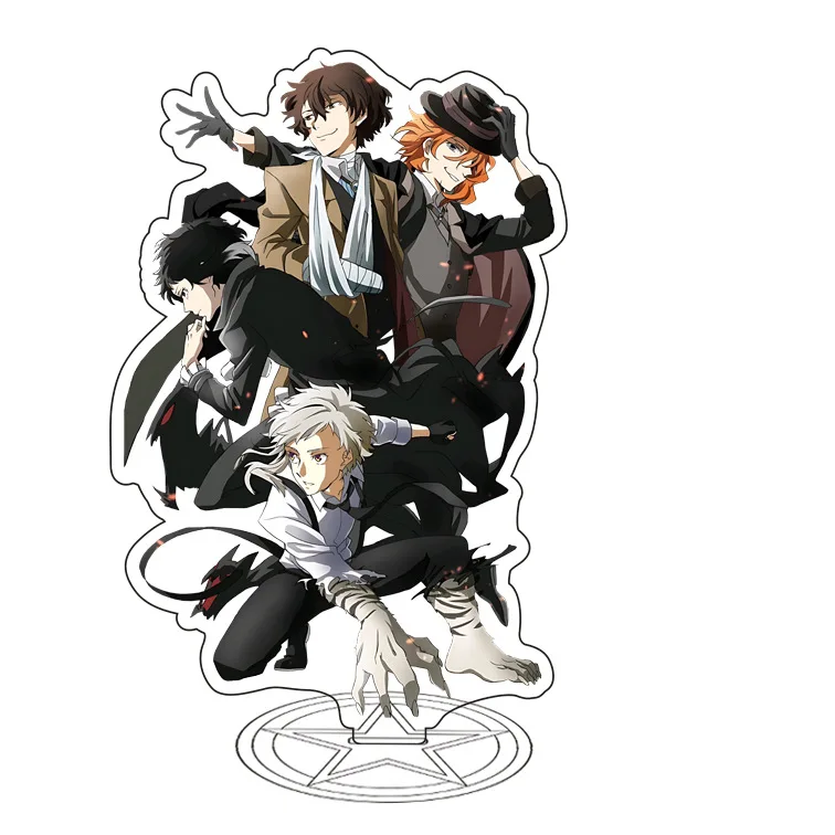 بونغو الضالة الكلاب أنيمي الاكريليك حامل نموذج لوحة الديكور الأصالة مكتب الشكل عرض المشجعين هدية منتجات رئيس المجوهرات #5