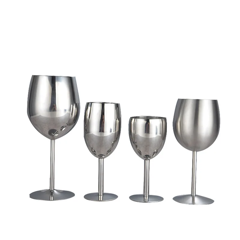 Stainless Steel Wine Glass Goblet Drinking Cup Champagne Glass Party Home Bar Supply