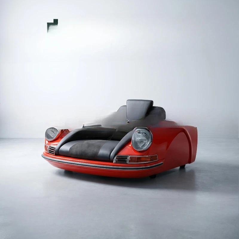 Retro classic car car sofa, metal sheet metal paint, clubhouse bar industrial style single leisure seat