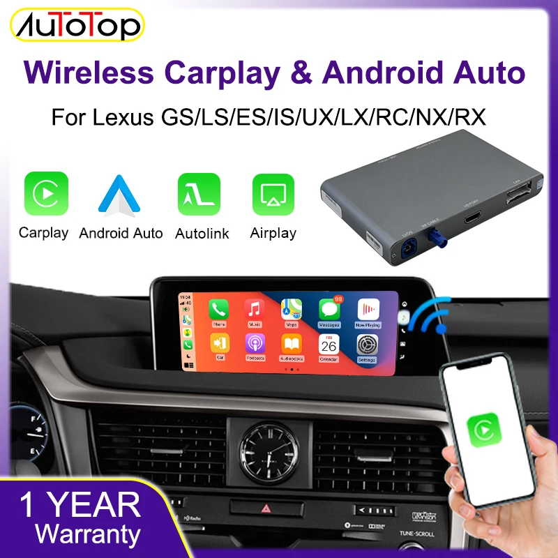 AUTOTOP Wireless CarPlay Android Auto für Lexus NX RX IS ES GS RC CT LS LX LC UX GX 2014-2019 – Detail 1