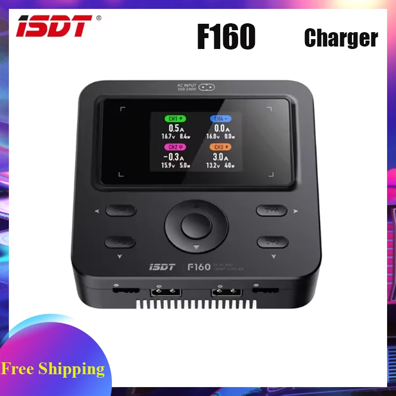 ISDT F160 AC / DC Quad Smart Charger for 1~4S LiFe Li-Ion LiPo LiHv ULiHv 4~12S NiCd/MH 2~7S Pb Battery Charge