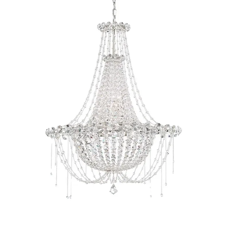 Italian French Style Crystal Chandelier Luxury Ceiling Light for Living Room Bedroom Dining Villa Duplex Designer Lamp
